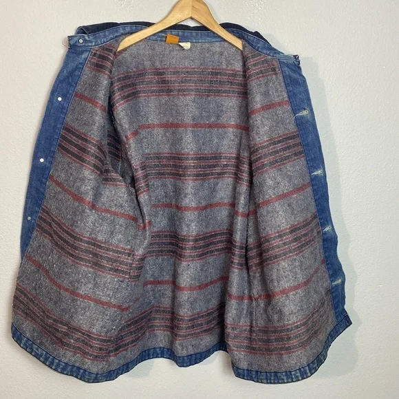 Vintage Wrangler Big Ben Blanket Lined Denim Chore‎ Coat